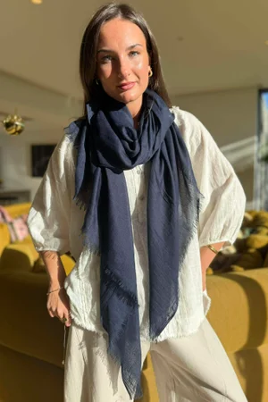 Classic Portobello Scarf Navy 